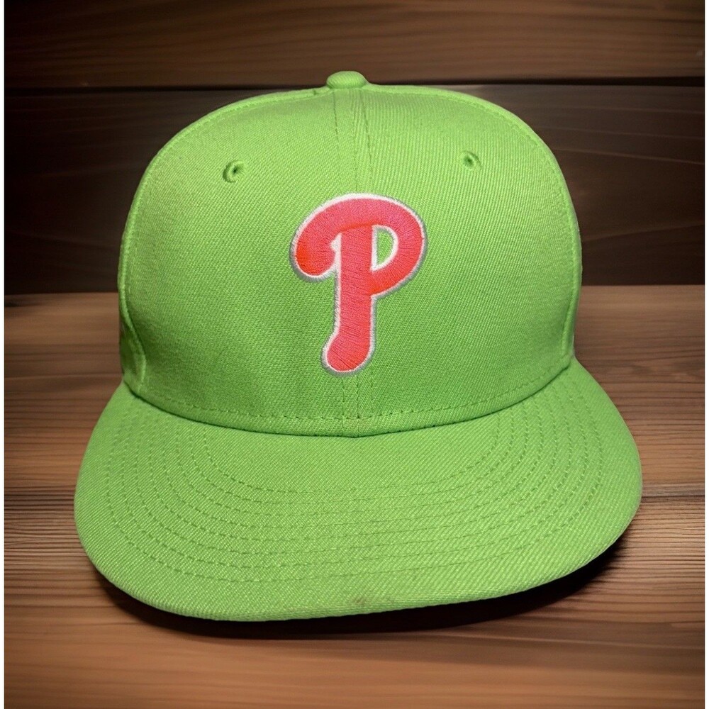 Philadelphia Phillies Hat MLB 9FIFTY Fitted New Era Cap Green Unisex Size 7 Rare